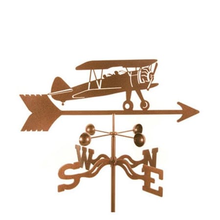 Ez Vane EZ Vane EZ1001-GR Airplane Bi Plane Weathervane with Garden Mount EZ1001-GR
